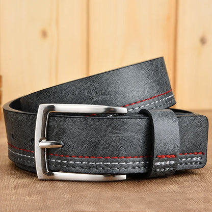 Echt Lederen Riem voor Mannen | Designer Vrijetijdsriem met Gesp voor Zakelijke en Casual Stijl