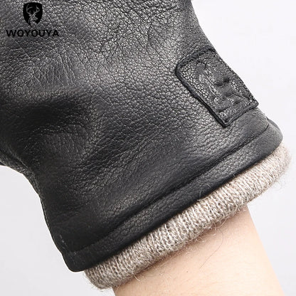 Minimalistische Leren Winterhandschoenen voor Heren | Echt Deerskin Leer