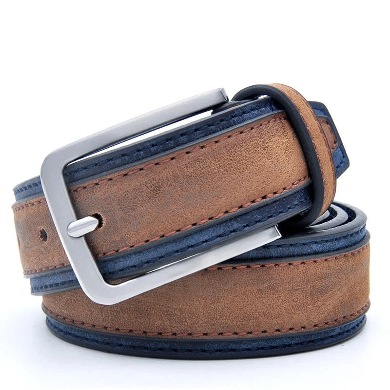 Casual Patchwork Riem voor Mannen | Luxe Mode Riem met Drie Kleur Opties