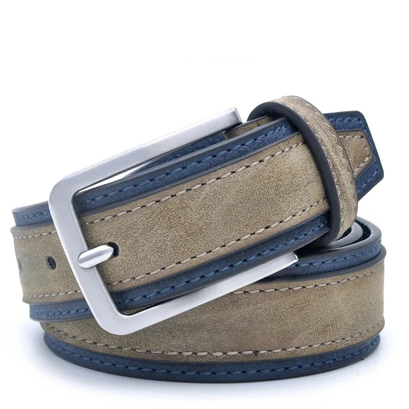 Casual Patchwork Riem voor Mannen | Luxe Mode Riem met Drie Kleur Opties