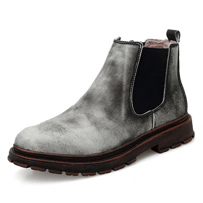 Chelsea Laarzen Heren Echt Leer | Herfst-Winter Enkellaarzen | Slipvast & Comfortabel | Casual Bottines