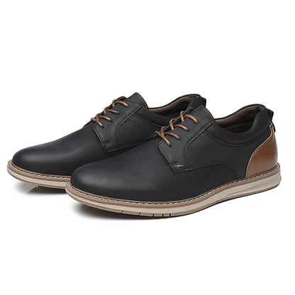 Ademend PU Leren Schoenen voor Mannen | Casual Veterschoenen | Kantoor en Business Sneakers