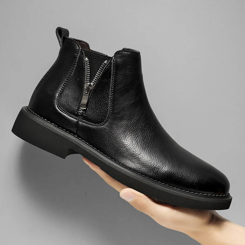 Elegante Chelsea Laarzen voor Smalle Voeten | Britse Stijl Leren Boots | Met Ritsen