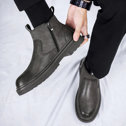 Leren Winter Chelsea Boots voor Heren | Antislip Business Boots | Outdoor Werklaarzen