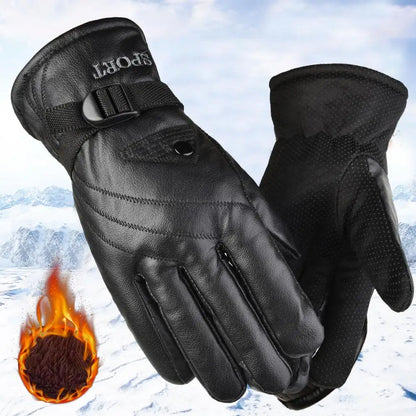 Leren Winterhandschoenen voor Heren | Waterdicht met Pluche Voering