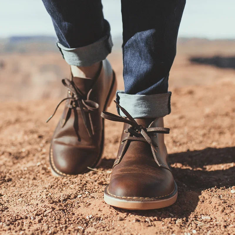 Leren Enkellaarzen voor Mannen | Hoge Kwaliteit Casual Boots | Duurzame Desert Schoenen