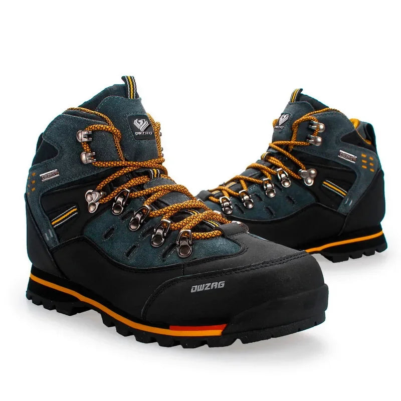 Heren High-top Trekking Schoenen | Waterdicht Echt Leren Bergschoenen