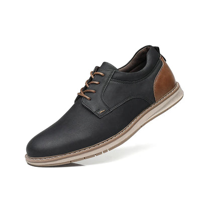 Ademend PU Leren Schoenen voor Mannen | Casual Veterschoenen | Kantoor en Business Sneakers