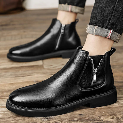 Elegante Chelsea Laarzen voor Smalle Voeten | Britse Stijl Leren Boots | Met Ritsen