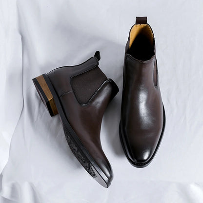 Klassieke Hoge Chelsea Boots voor Heren | Leren Enkellaarsjes | Zakelijke & Casual Schoenen