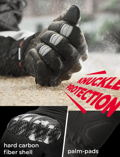 Winter Motorhandschoenen voor Heren | Carbon Fiber Bescherming I CE-gecertificeerd