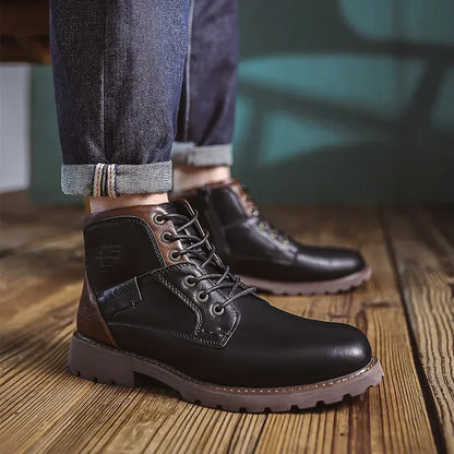 Leren Herenschoenen | Stijlvolle Casual Leren Boots | Hoge Kwaliteit Britse Stijl