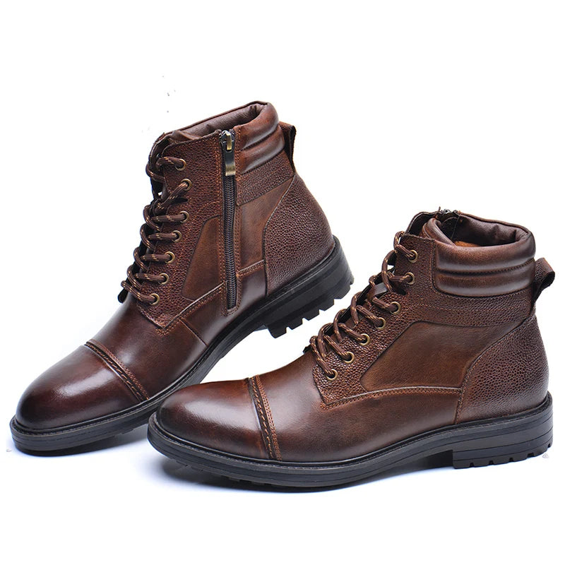 Hoge Kwaliteit Leren Boots | Business Casual Enkellaarsjes | Winterproof Herenschoenen