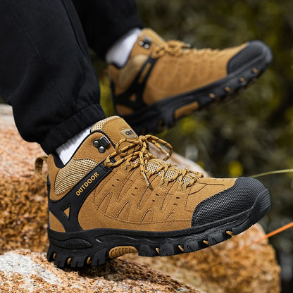 Heren Trekking Bergschoenen | Suède Outdoor Wandellaarzen