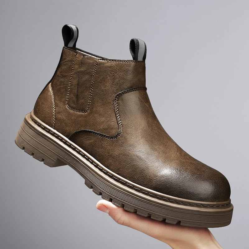 Leren Winter Chelsea Boots voor Heren | Antislip Business Boots | Outdoor Werklaarzen