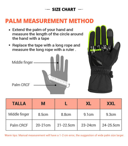 Winter Motorhandschoenen Waterdicht | Warmte Geïsoleerde Motorrijden Handschoenen met Touchscreen