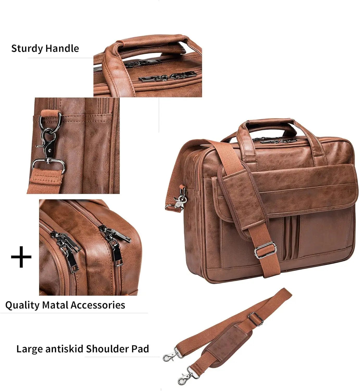 Handgemaakte Vintage Leren Laptoptas Heren | Business Messenger Bag | Satchel 15"