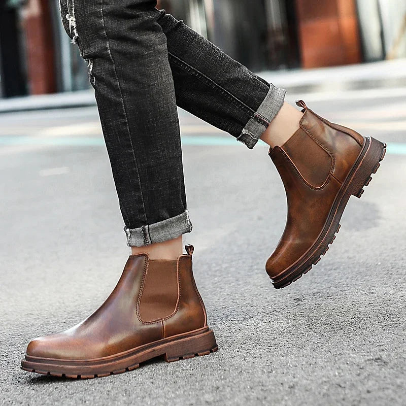 Oxford Leren Schoenen voor Heren | Designer Chelsea Enkelboots | Business Dress Schoenen