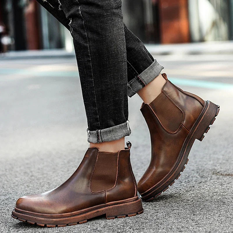 Oxford Leren Schoenen voor Heren | Designer Chelsea Enkelboots | Business Dress Schoenen