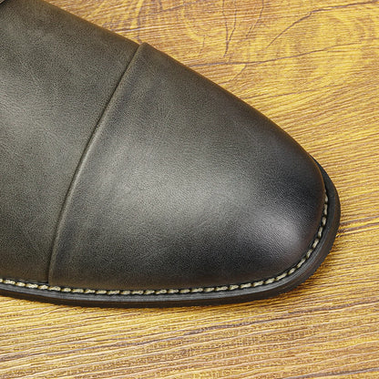 Modieuze Leren Enkellaarsjess voor Mannen | Comfortabele Casual Boots | Duurzaam Design