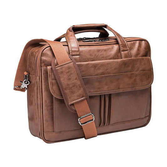 Handgemaakte Vintage Leren Laptoptas Heren | Business Messenger Bag | Satchel 15"