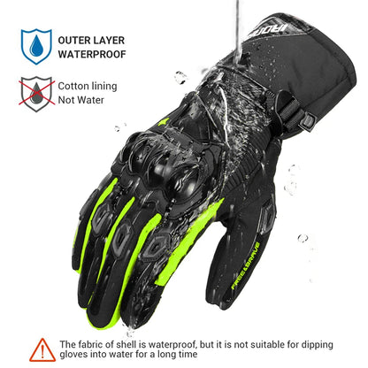 Winter Motorhandschoenen Waterdicht | Warmte Geïsoleerde Motorrijden Handschoenen met Touchscreen