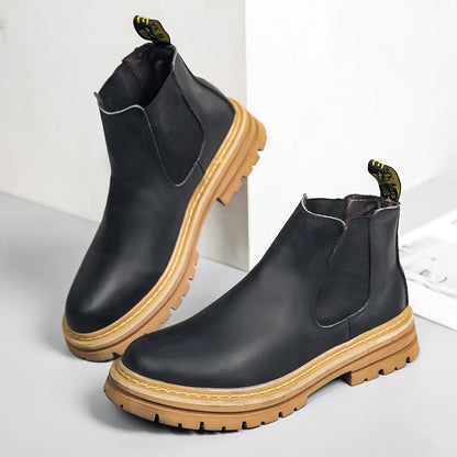 Hoge Winter Chelsea Boots voor Heren | Warme Leren Enkellaarsjes | British Style