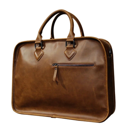 Moderne Heren Handtas | Retro Business Schoudertas voor Werk | Casual Leren Briefcase