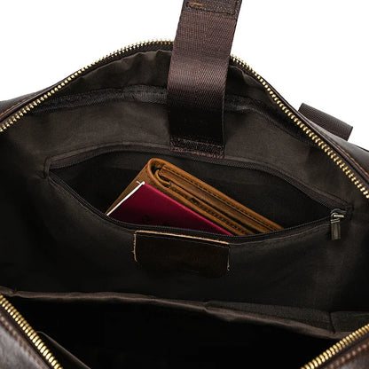 Echte Leren Laptoptas Heren | Geschikt voor 15.6" Laptop | Business Crossbody Schoudertas