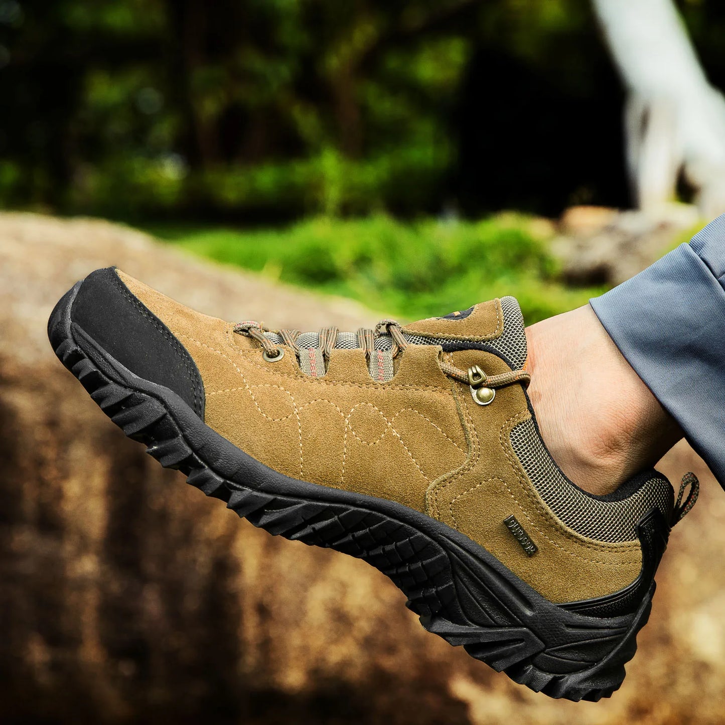 Hiking Schoenen | Ademend Leren Trekking Sneakers