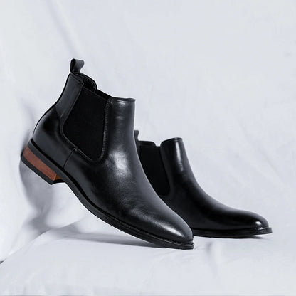 Klassieke Hoge Chelsea Boots voor Heren | Leren Enkellaarsjes | Zakelijke & Casual Schoenen