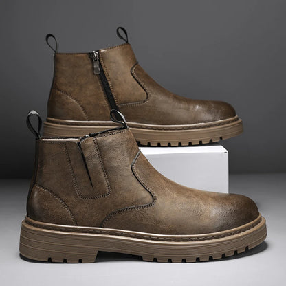 Leren Winter Chelsea Boots voor Heren | Antislip Business Boots | Outdoor Werklaarzen