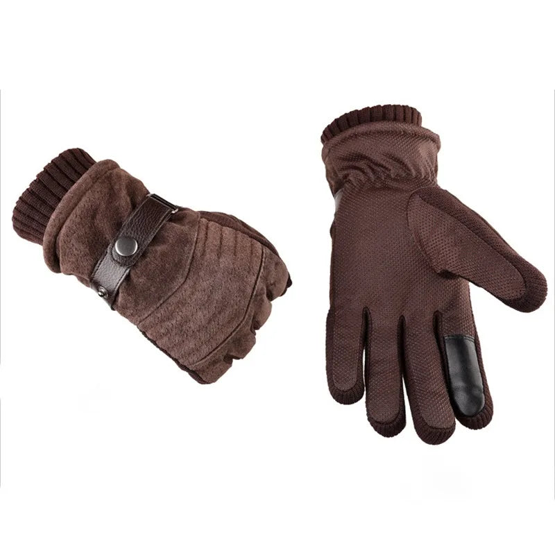 Touchscreen Leren Winterhandschoenen voor Heren | Warm en Casual