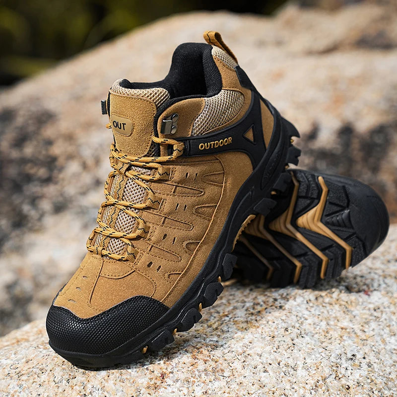 Heren Trekking Bergschoenen | Suède Outdoor Wandellaarzen