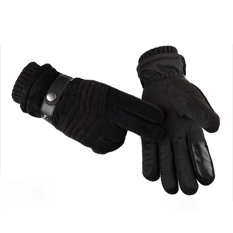 Touchscreen Leren Winterhandschoenen voor Heren | Warm en Casual