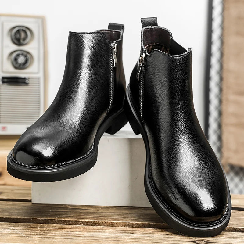 Elegante Chelsea Laarzen voor Smalle Voeten | Britse Stijl Leren Boots | Met Ritsen