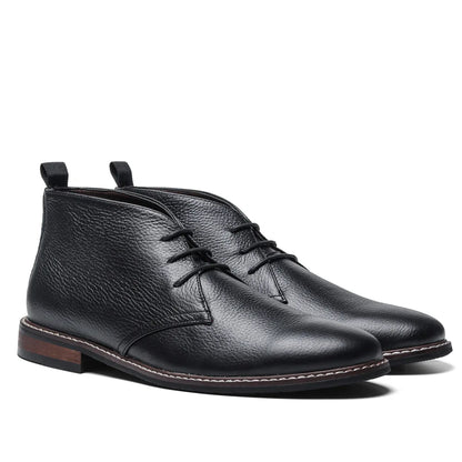 Klassieke Retro Leren Chukka Boots voor Mannen | Modieuze Enkellaarsjes | Hoge Top Desert Schoenen