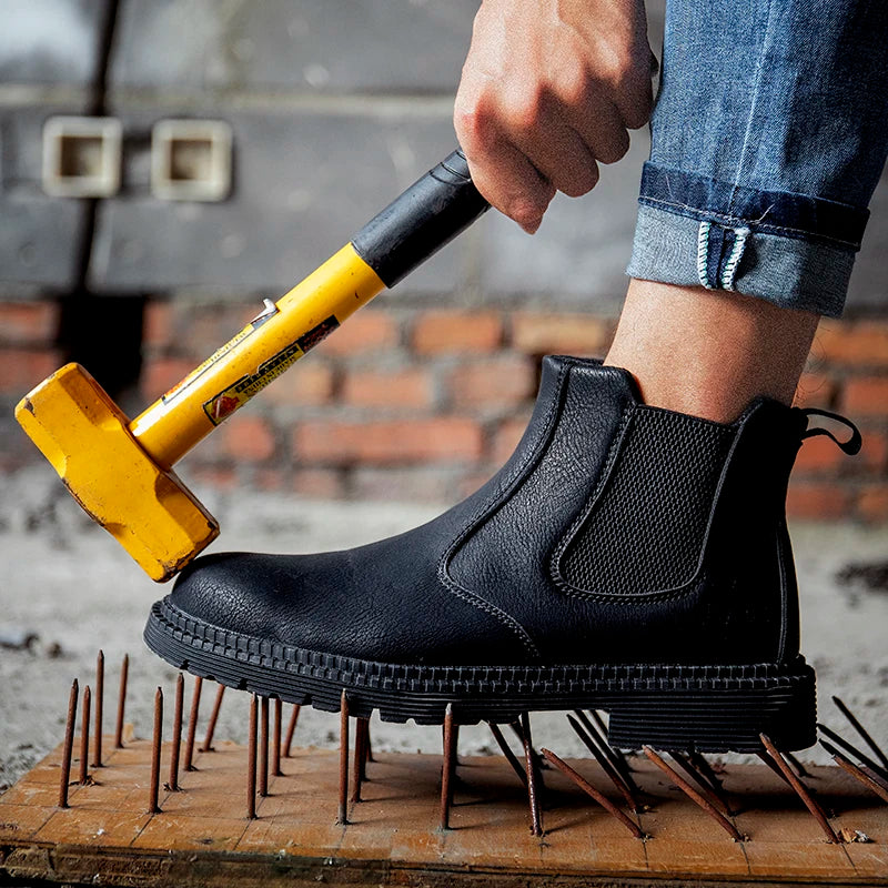 Leren Waterdichte Werklaarzen voor Mannen | Stalen Neus