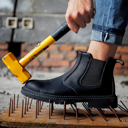 Leren Waterdichte Werklaarzen voor Mannen | Stalen Neus