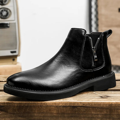 Elegante Chelsea Laarzen voor Smalle Voeten | Britse Stijl Leren Boots | Met Ritsen