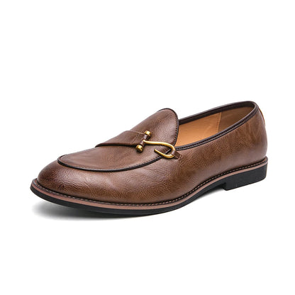 Zwarte Leren Loafers voor Mannen | Mode Formele Monk Schoenen | Handgemaakte Leren Business Schoenen