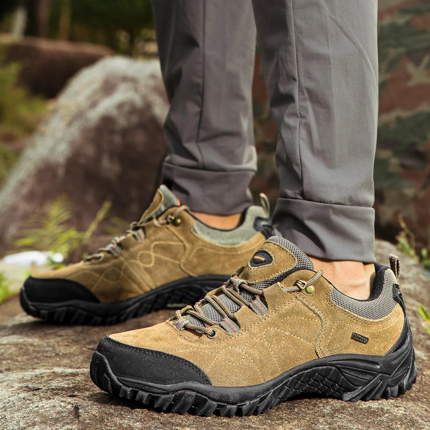 Hiking Schoenen | Ademend Leren Trekking Sneakers