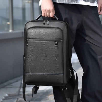 PU Leren Executive Rugzak voor Heren | USB Oplaadbare Laptop Tas | Ideaal voor Werk en Reizen