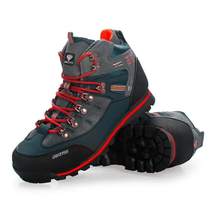 Heren High-top Trekking Schoenen | Waterdicht Echt Leren Bergschoenen