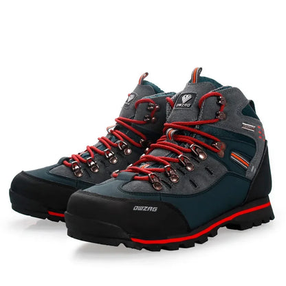 Heren High-top Trekking Schoenen | Waterdicht Echt Leren Bergschoenen