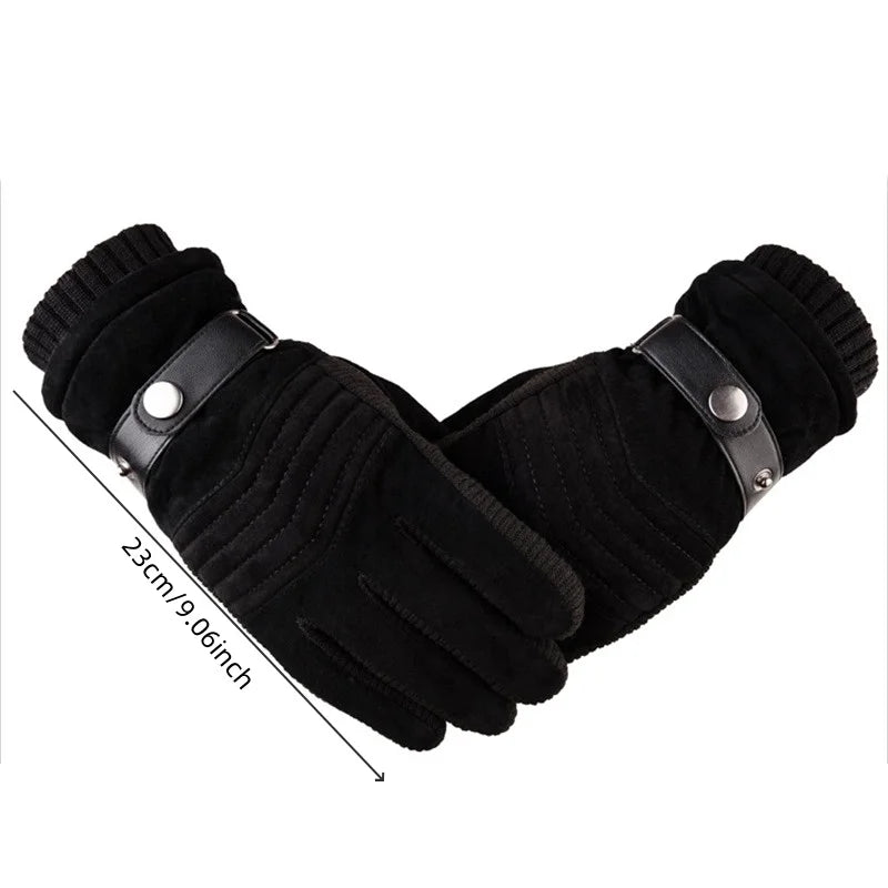 Touchscreen Leren Winterhandschoenen voor Heren | Warm en Casual