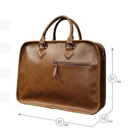 Moderne Heren Handtas | Retro Business Schoudertas voor Werk | Casual Leren Briefcase