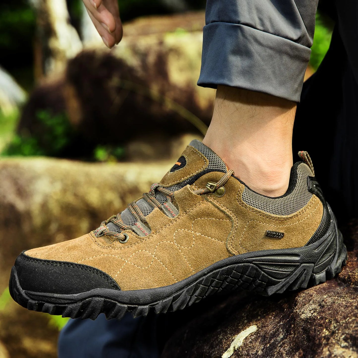 Hiking Schoenen | Ademend Leren Trekking Sneakers