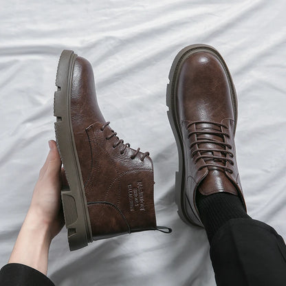 Leren Chelsea Boots voor Heren | Hoge Top Veterschoenen