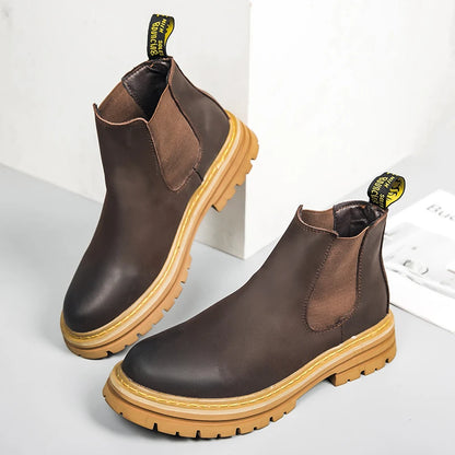 Hoge Winter Chelsea Boots voor Heren | Warme Leren Enkellaarsjes | British Style